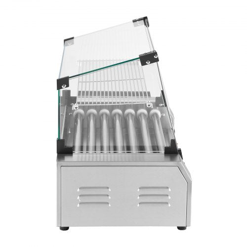 Hot Dog Roller 18 Hot Dog 7 Rollers Stainless Steel Sausage Grill Cooker