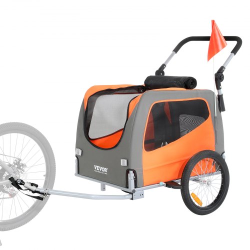 Dog Bike Trailer Supports up to 66 lbs 2in1 Pet Stroller Cart Bicycle
