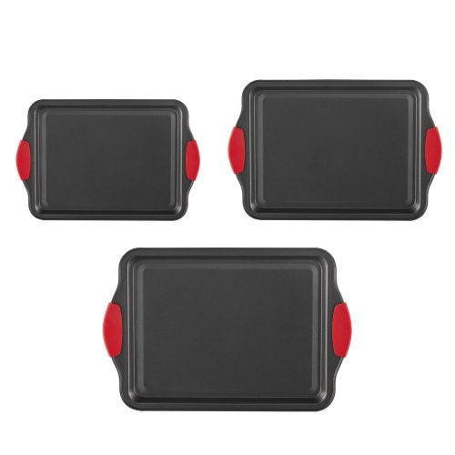 Baking Pans Set 3Piece Nonstick Carbon Steel Cookware Sheets Trays 2