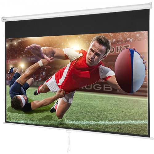 Manual Projector Screen 100 inch 169 4K 1080 HD Retractable Pull Down Projector