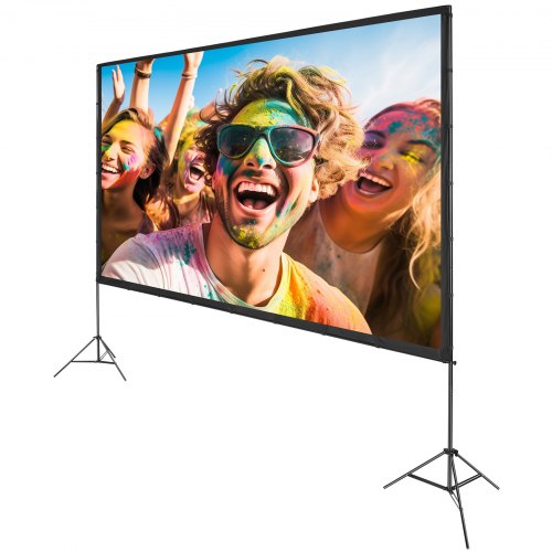 Projector Screen with Stand 150 inch 169 4K 1080 HD Outdoor Movie Screen
