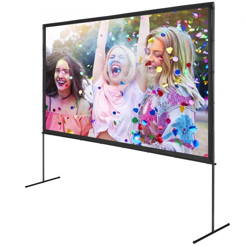 Projector Screen with Stand 120 inch 169 4K 1080 HD Outdoor Movie Screen