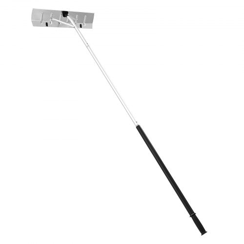 Snow Roof Rake 26 in Aluminum Blade 7520 ft Adjustable Roof Snow Scraper