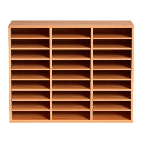 27 Compartments Wood Literature Organizer Adjustable Shelves Medium 3
