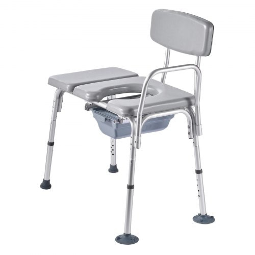 Bedside Commode Chair 500 lbs Weight Capacity 4in1 Portable Toilet and Raised