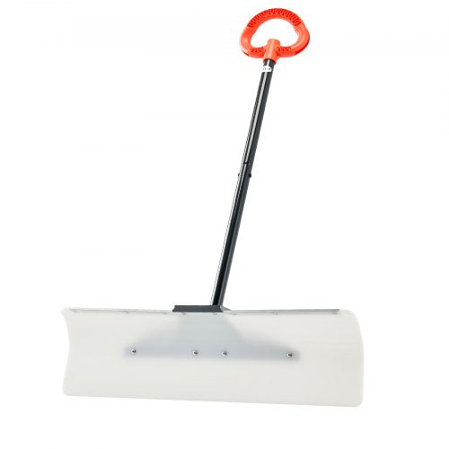 Snow Pusher Shovel 30 in Outdoor Snowplow Shovel with Ergonomic Grip HDPE