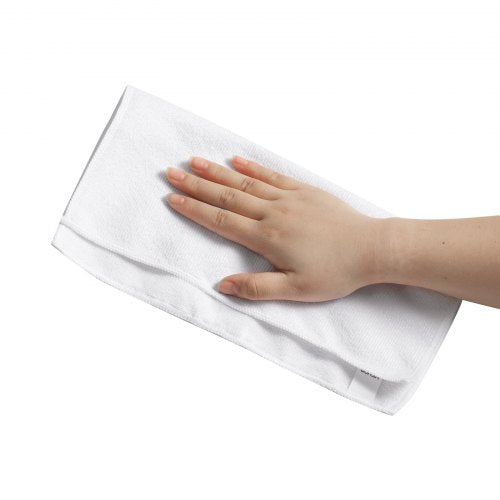 50 Pack White Microfiber Cleaning Cloth 12 x 12 in Premium Microfiber