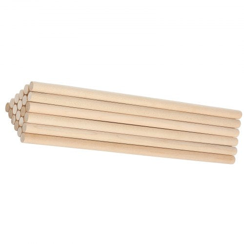 25Pcs Wooden Dowel Rods 12 x 12 Inch Natural Birch Wood Sticks Dowels