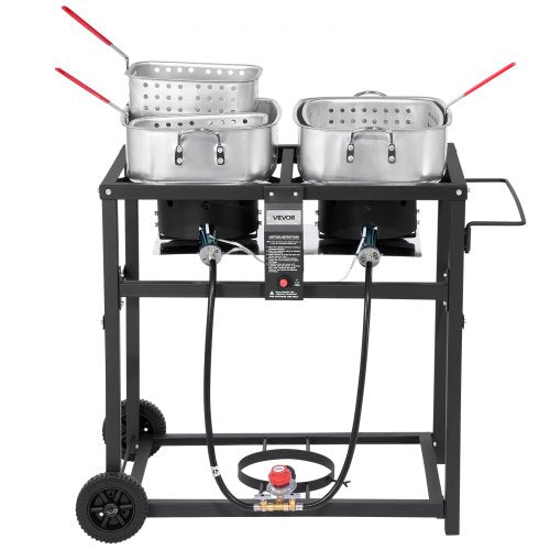 Outdoor Propane Deep Fryer DualTank 18QTx2 Commercial Fryer MultiPurpose