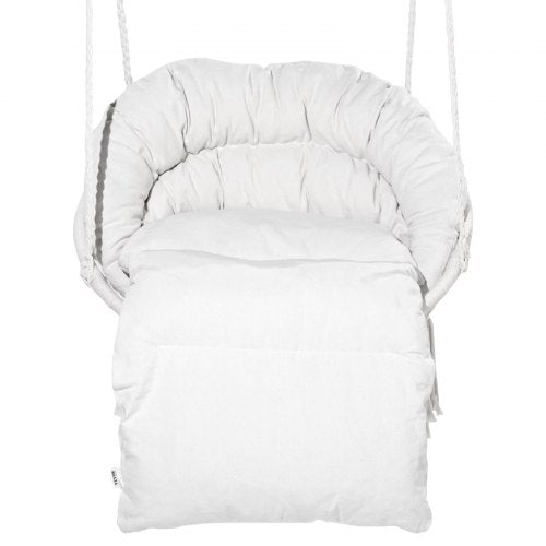 Hanging Hammock Swing Chair 330 Lbs Capacity Macramé Hanging Chair with Cushion