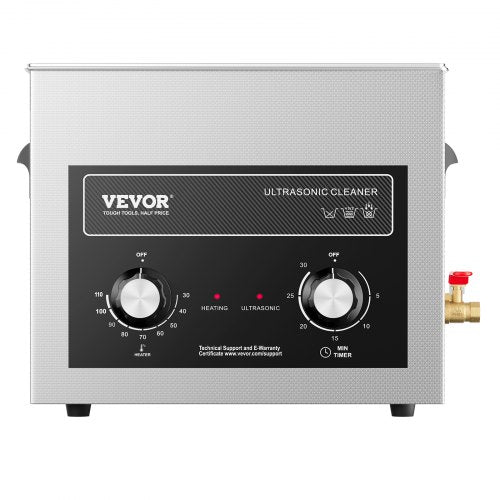 10L Ultrasonic Cleaner with Heater Timer Basket Professional Digital