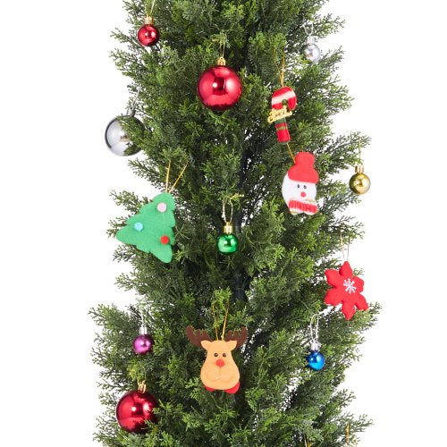 Artificial Topiary Cedar Trees 60 inch 2 Set Faux Pine Shrubs Plants Fake