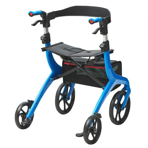 Folding Rollator Walker for Seniors and Adults Lightweight Aluminum Rolling