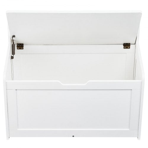 Wooden Toy Chest for Kids Toddler Toy Storage Box with FlipTop Lid and Safety