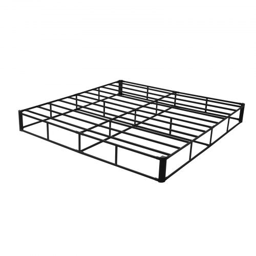 Box Spring King Size Bed Frame with Washable Fabric Cloth Heavy Duty Metal