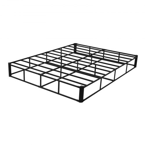 Box Spring Queen Size Bed Frame with Washable Fabric Cloth Heavy Duty