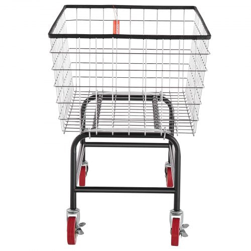 Wire Laundry Cart 45 Bushel Wire Laundry Basket with Wheels
