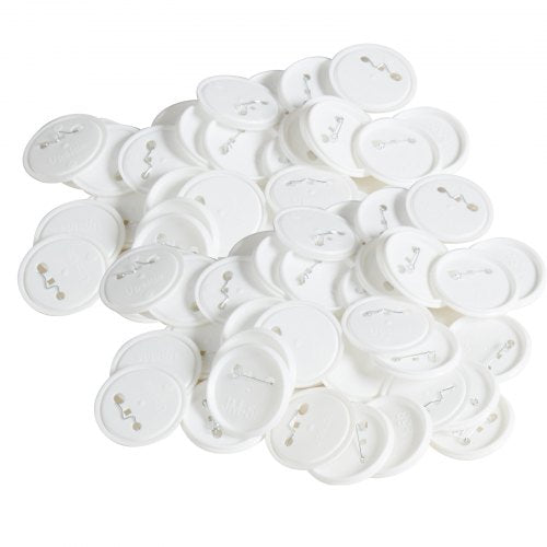 500 Sets 225 inch 58mm Pin Back Button Parts DIY Round Button Badge Parts