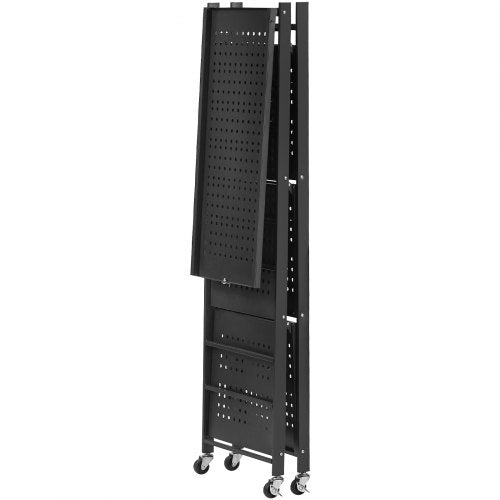 4Tier Foldable Storage Shelf 26W x 13D x 46H Inch Folding Metal Rack