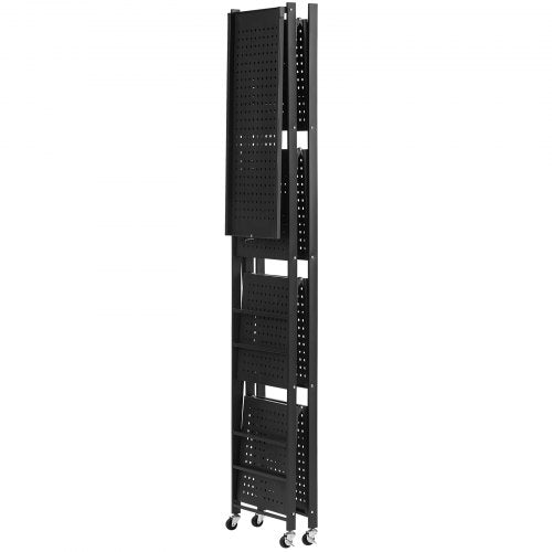 4Tier Foldable Storage Shelf 28W x 13D x 54H Inch Folding Metal Rack