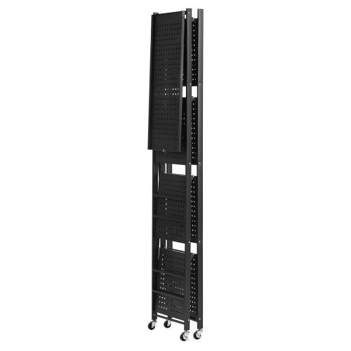 5Tier Foldable Storage Shelf 28W x 13D x 66H Inch Folding Metal Rack