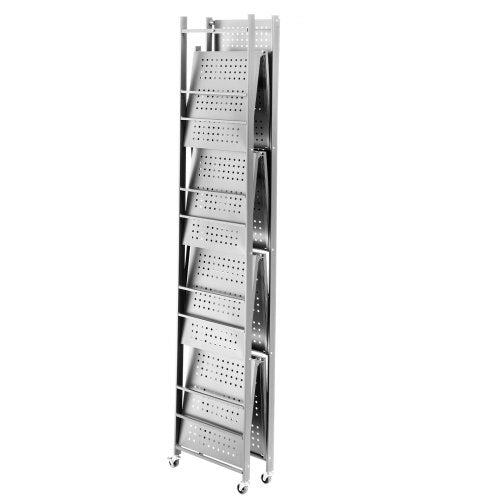 5Tier Foldable Storage Shelf 32W x 14D x 72H Inch Folding Metal Rack c