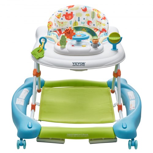 4in1 Baby Walker Foldable Baby Activity Center on Wheels 3 Adjustable