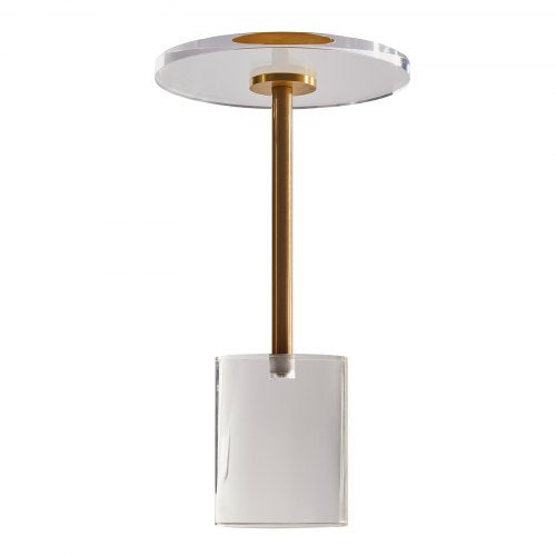 Clear Acrylic End Table Acrylic Side Table with a Solid Base 119 x 119