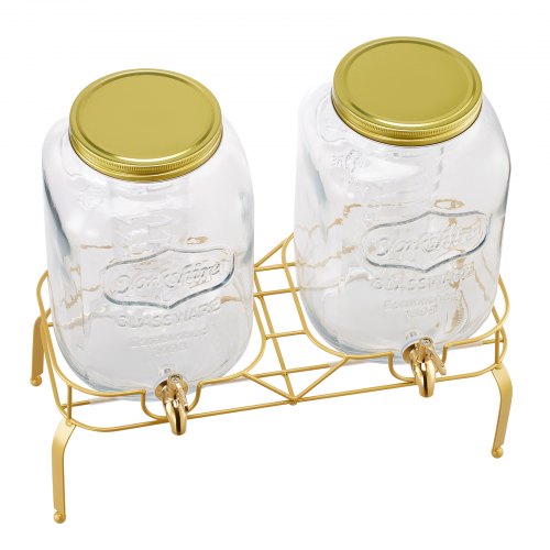 Beverage Dispenser 2 Pack 2 Gallon Drink Dispensers for Parties Glass