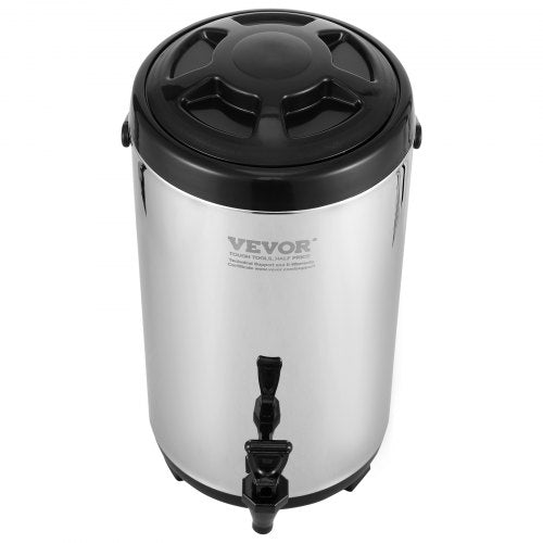 Stainless Steel Insulated Beverage Dispenser 2.4 Gallon 9.2 Liter Thermal