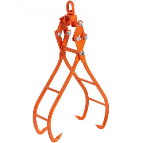 Timber Claw Hook 28 inch 4 Claw Log Grapple for Logging Tongs Swivel Steel