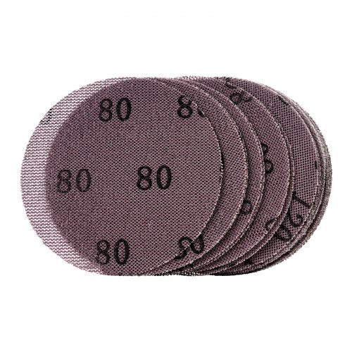 5inch Mesh Abrasive Sanding Discs 50PCS Grit 80120180240320 Assorted