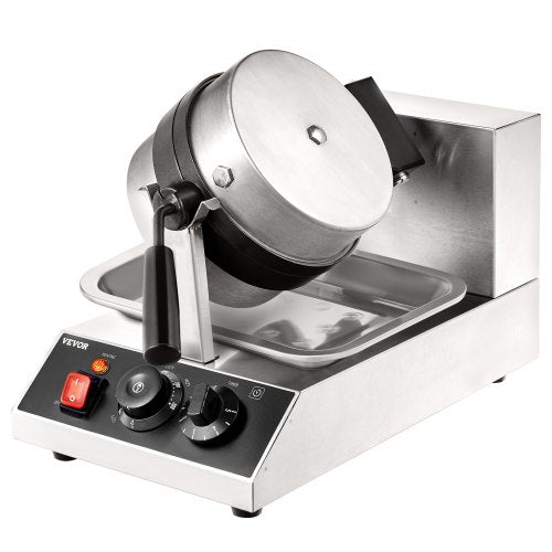 Commercial Waffle Maker 1 Piece per Batch 1300W Round Waffle Iron