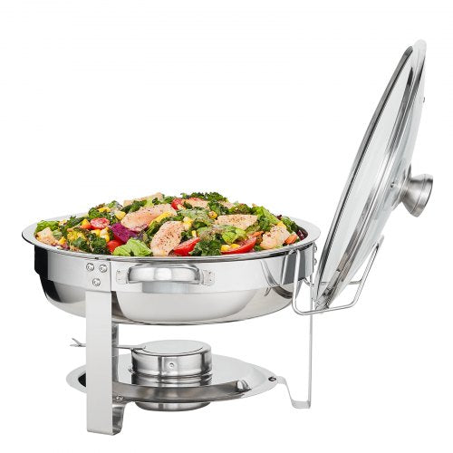 Chafing Dish Buffet Set 4 Qt 2 Pack Stainless Steel Chafer with 2 Full