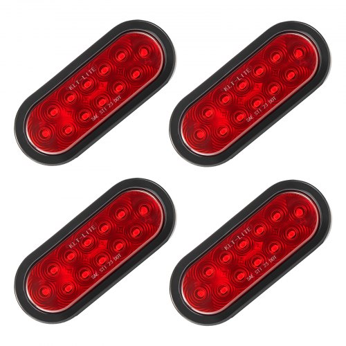 Trailer Lights 4PCS 12V Oval LED Trailer Tail Lights Kit with Stop Brake
