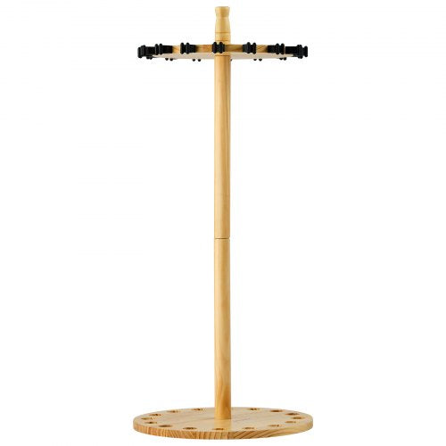 Fishing Rod Holders for 16 Fishing Poles Wood Round Fishing Rods Rack for 16