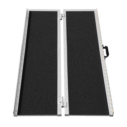 Portable Wheelchair Ramp 4 ft 800 lbs Capacity NonSlip Aluminum Folding