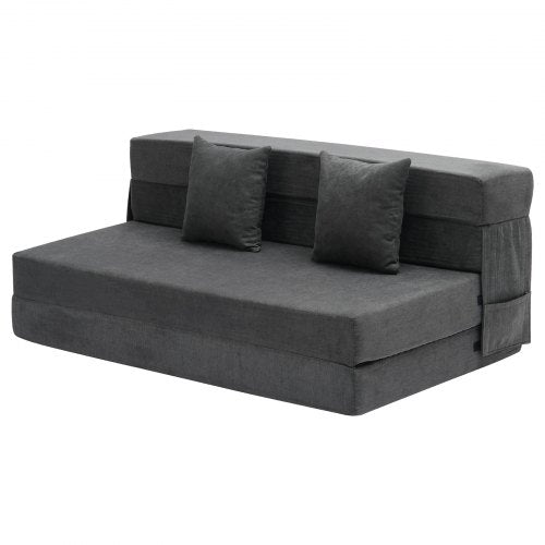 Folding Sofa Bed 3in1 Foldable Couch Bed with 2 Pillows and Washable