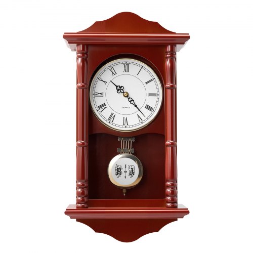 Grandfather Clock 18 in Classic Vintage Pendulum Clock Pine Wood MDF