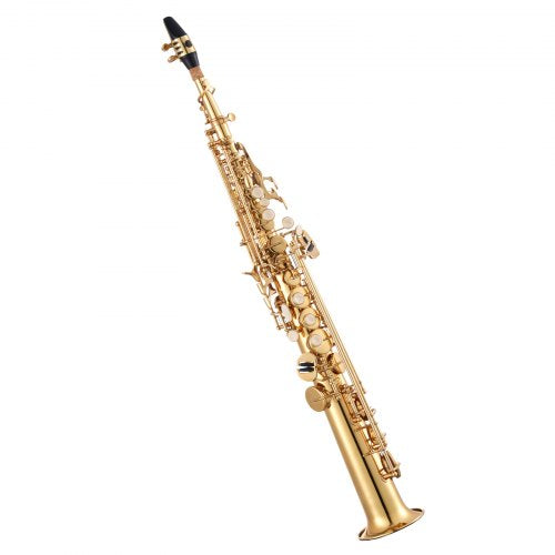 Straight Soprano Saxophone B Flat Brass Saxophone Beginner Kit with Carrying
