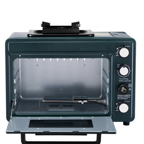 Outdoor Oven 2in1 Portable Gas Camping Stove Oven Combo Adjustable Fire