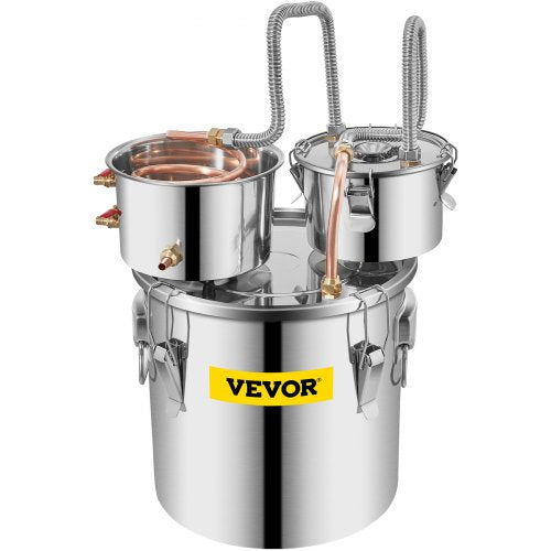 Alcohol Still 5 Gallon Stainless Steel Alcohol Distiller with Copper Tube