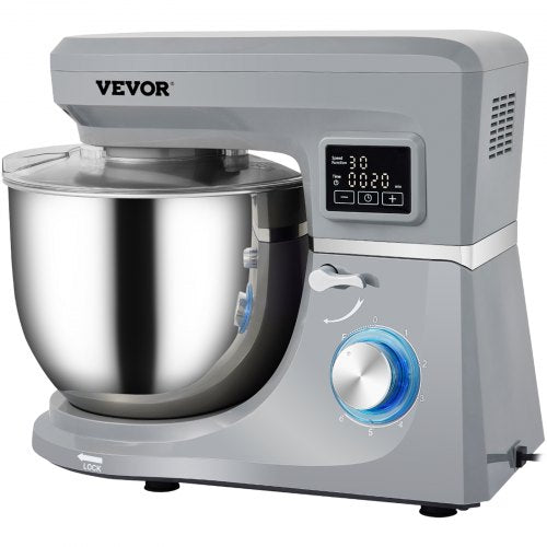 Stand Mixer 660W Electric Dough Mixer with 6 Speeds LCD Screen Timing
