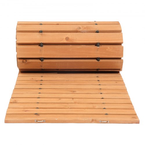 Wooden Garden Pathway 12 ft L x 17 in W NonSlip Straight Garden Walkway