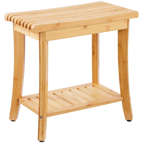 Bamboo Shower Bench 191 x 113 x 18.3 in Waterproof Shower Stool Chair