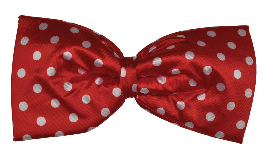 Jumbo Polka Dot Bow Tie | Red