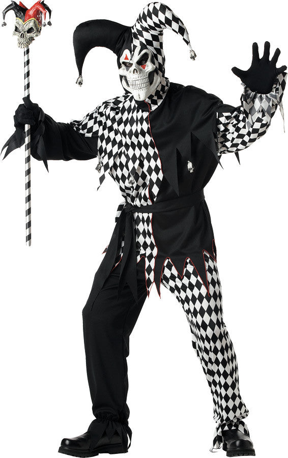 Mens Evil Jester Costume - Large