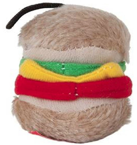 PetMate Booda Zoobilee Hamburger Plush Dog Toy 3.5