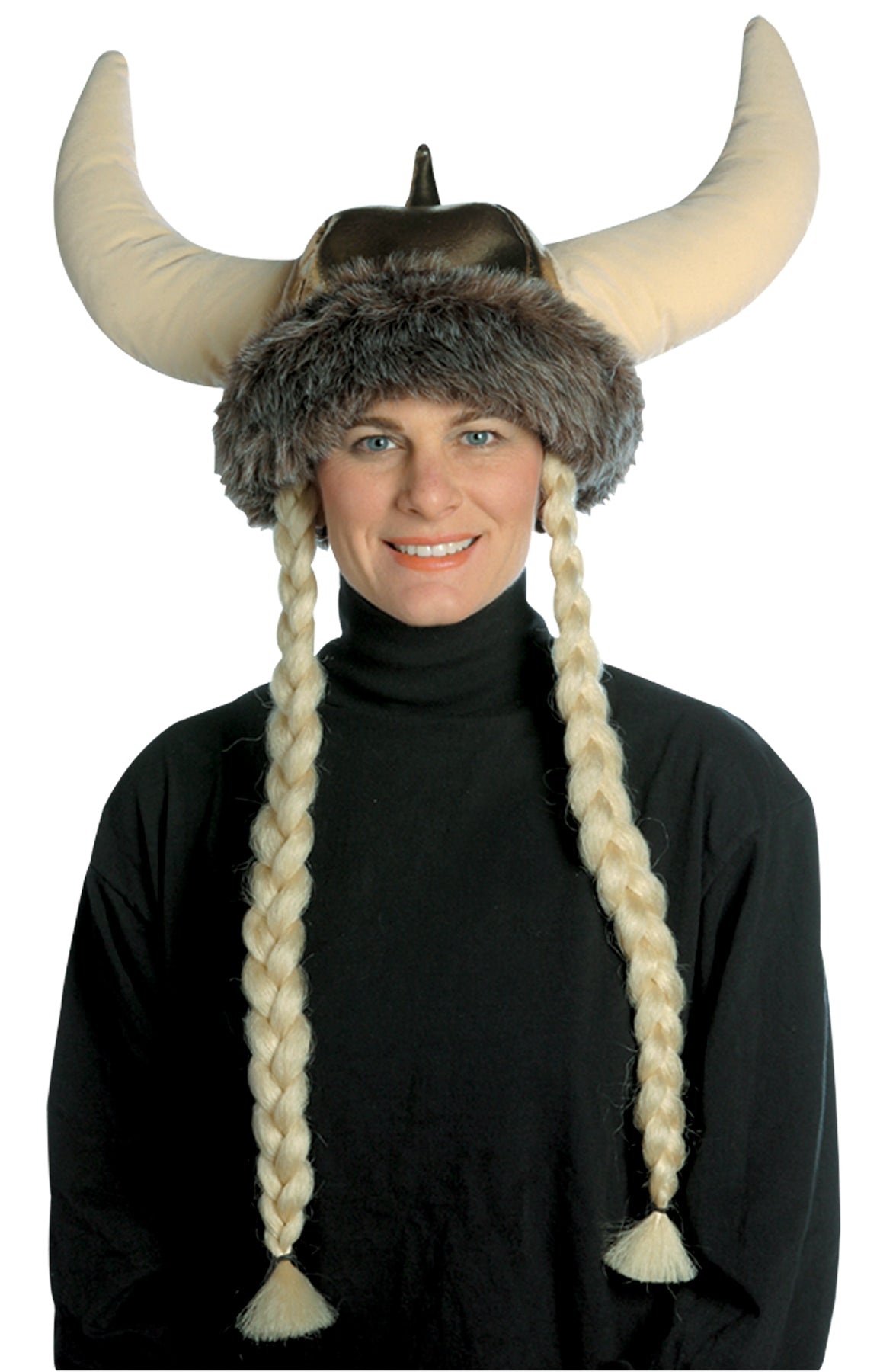 Adults Viking Hat with Blonde Braids