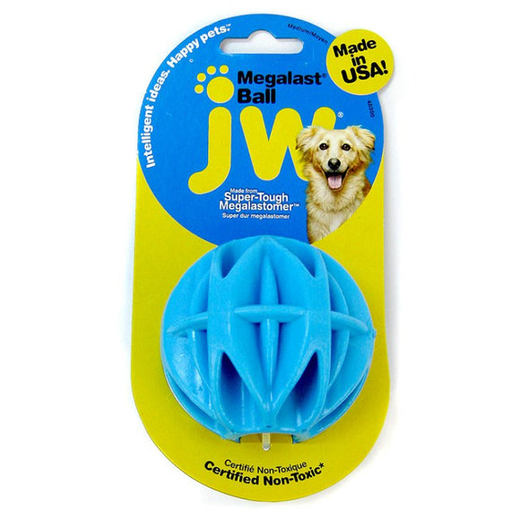 JW Pet Megalast Rubber Ball Toy Assorted Colors
